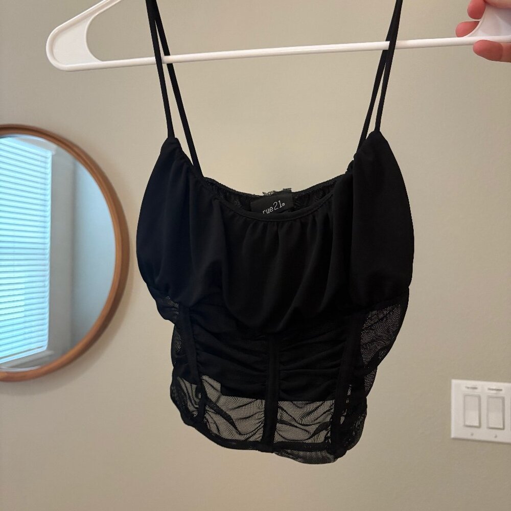 Rue21 Corset Mesh Tank Top